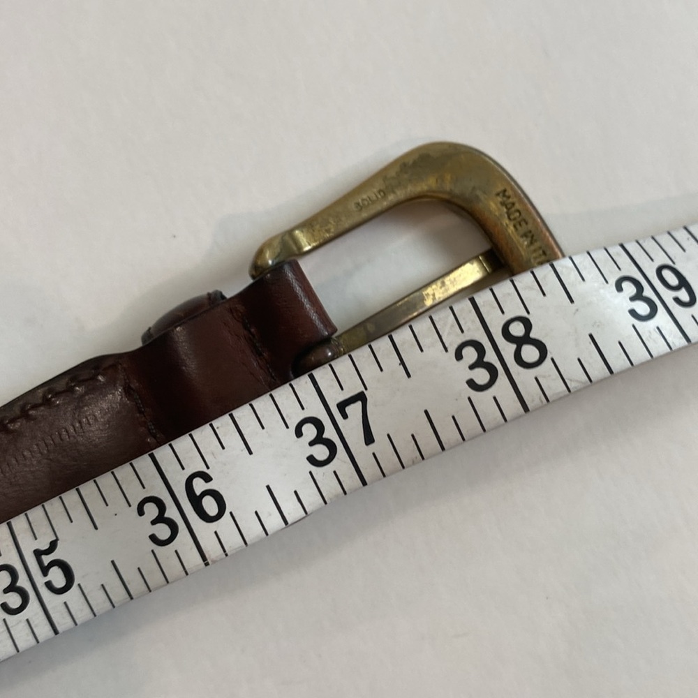 FINALE Brown Braid Leather Belt Made in Italy - Picture 14 of 14